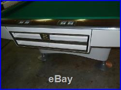 Restored Brunswick 9 gold crown 2 pool table