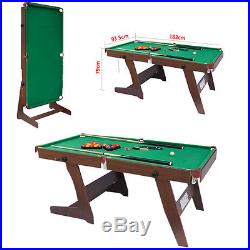 Room Game Deluxe Billiard Cues Chalk Folding Green Snooker Pool Table Billiard