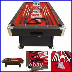 SIMBASHOPPING USA 8' Feet Billiard Pool Table with Automatic Ball Return Syst