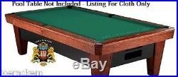 SIMONIS 760 Cloth 7' Set STANDARD GREEN Pool Table Cloth $25 Value added
