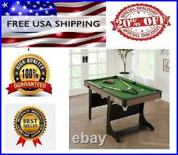 SMALL POOL TABLE Green 5 Ft Portable Folding with All Accessories New