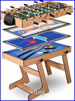 SereneLife SLMTGTFD81B 5In1 Stand Up Multi Game Table