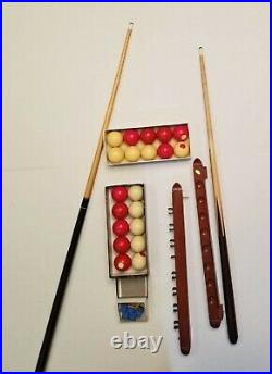 Slate Bumper Pool Table with 2 sets of balls and 2 cues