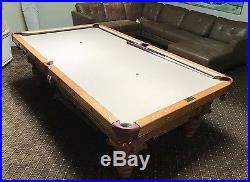 Solid Oak Elite Pool Table 9' A E Schmidt Excellent Condition