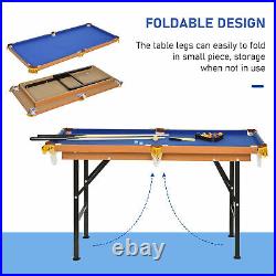 Soozier Portable Folding Billiards Table Game Pool Table for Kids Adults