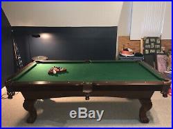 Sportcraft 7.5ft Billiard Pool Table With All Balls And 3 Pool Cue Sticks