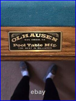 Standard (8' x 4') Olhausen Pool table for sale-excellent condition, rarely used