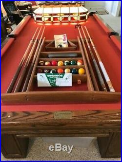 Steepleton 8' professional pool table complete with accessories. Excellent shape