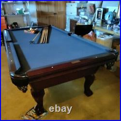Strafford Olhausen 8' Pool Table WithBall in Claw Accufast Cushion Italian Slate