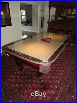 Stratford Chippendale Style Pool Table, Billiards, Balls, Cues, Accessories