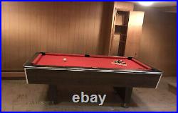 Sturdy Modern/Classic Billiard Pool Table, 8 ft + Triangle, Balls & Cues