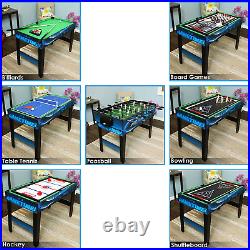 Sunnydaze 10 Combination Multi Game Table with Billiards, Push Hockey, Foosball