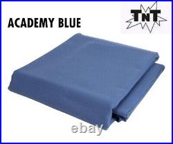 TNT Billiard Pool Table Felt Cloth withTeflon 8' Cut Bed & Rails ACADEMY BLUE