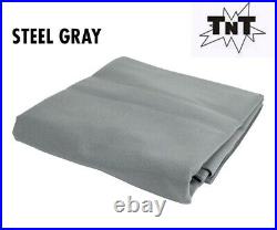 TNT Billiard Pool Table Felt Cloth withTeflon 8' Cut Bed & Rails Steel Gray
