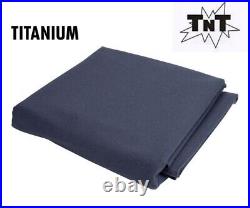 TNT Billiard Pool Table Felt Cloth withTeflon 8' Cut Bed & Rails Titanium