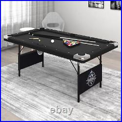 Trueshot Portable 6 Ft Folding Pool Table Billiards With Accessories Included