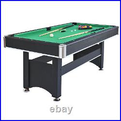 US Ship Brand New 6-ft Pool Table with Table Tennis Top Black with Green Felt
