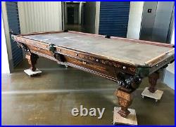 Unique American Billiard Table Made for 1873 Chicago Interstate Exposition