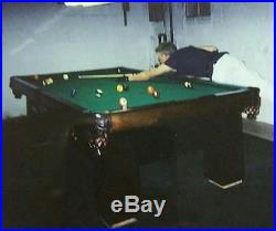 Vintage Brunswick Balke Collender 4 1/2' X 9' Pool Table 1 3 Piece Slate