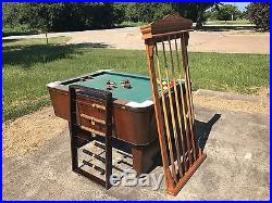 Valley Mfg. Coin Operated Bar Size Pool Table plus Extras, Vintage, Good Cond