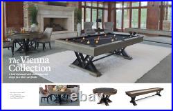 Vienna Ultimate Game Room Pool Table Shuffleboard Poker Table & FREE SHIPPING