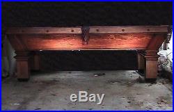 Vintage 1908 Brunswick Balke Collender restored 1+ slate table