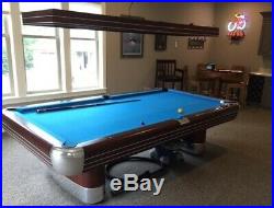 Vintage/Antique Brunswick 9' Anniversary Pool Table, walnut rails Mark Gregory