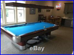 Vintage/Antique Brunswick 9' Anniversary Pool Table, walnut rails Mark Gregory