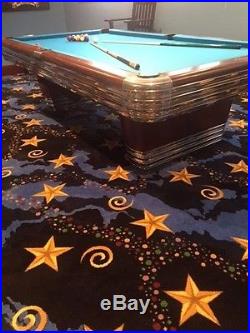 Vintage, Antique Brunswick Billiards 8' Centennial Pool Table