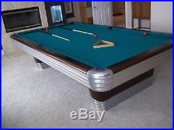 Vintage, Antique Brunswick Billiards 8' Centennial Pool Table