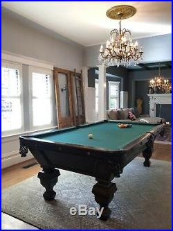 Vintage / Antique Pool Table The Brunswick-Balke-Collender Co Year around 1895