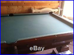 Vintage Antique Solid Wood. 3 piece Slate Top Pool Table