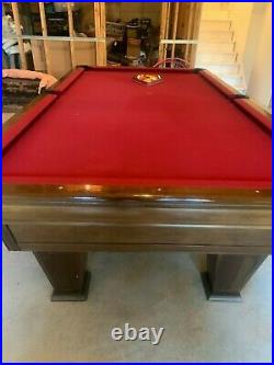 Vintage BRUNWICK HEIRLOOM 9' professional pool table in immaculate condition