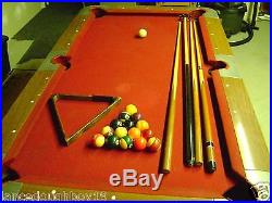 Vintage Billards Bar Room Pool Table with Slate Top Local Pick Up Only