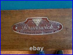 Vintage Brunswick 5x10 Snooker Table