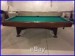 Vintage Brunswick 9 Gold Crown III Pool Table Recently replaced FELT