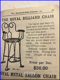 Vintage Brunswick Billiard Chairs