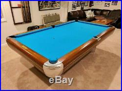 Vintage Brunswick Billiards 8' Anniversary Pool Table Mid Century Art Deco ExCo