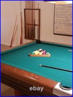 Vintage Brunswick Billiards Mid Century Modern 8 Anniversary Pool Table
