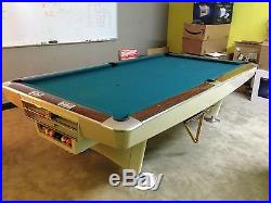 Vintage Brunswick Gold Crown 6100 Pool Table with Automatic Ball Return