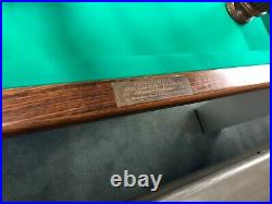 Vintage Brunswick Pfister Ball Return Circa 1896 9' Pool Table FULLY RESTORED