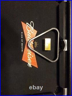 Vintage Budweiser Travel Mini Pool Table Billiards Table Top Set Game Briefcase