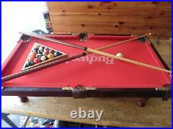 Vintage Budweiser miniature pool Billiard Table felt cloth