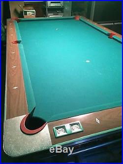 Vintage Fischer 8' Slate Pool Table