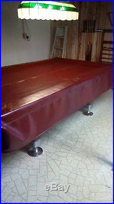 Vintage Fischer empire pool table 3 pc slate, 8 ft
