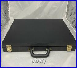 Vintage Leather Suitcase Mini Pool Table Complete Set