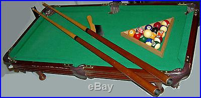 Vintage Wooden Table Top Billiards Mini Pool Table and Accessories