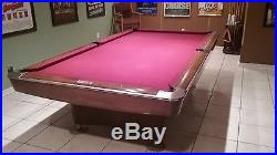 Vintage brunswick gold crown 9x4 pool table