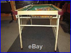 Vtg rare 1930's Burrowes folding Wood Mini Pool Table w balls stick model 454