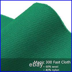 Worsted Blend Billiard Cloth Pool Table Felt Fast Speed for for 7' Table Green
